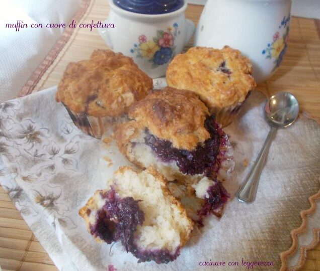 Muffin con cuore di confettura