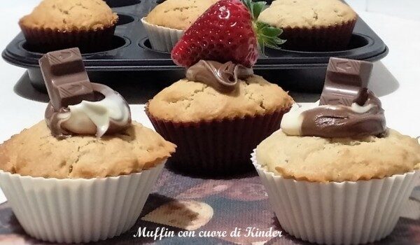 Muffin con cuore di kinder