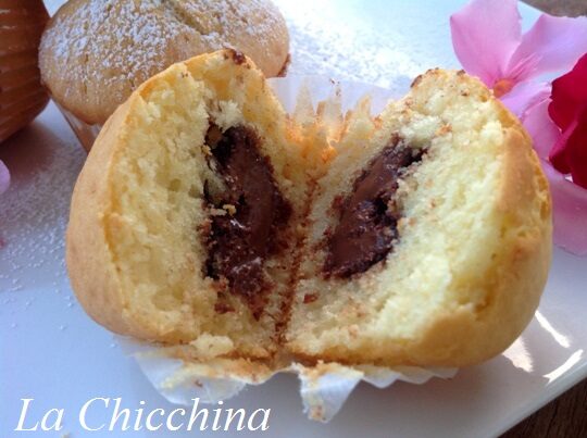 Muffin con cuore di Nutella
