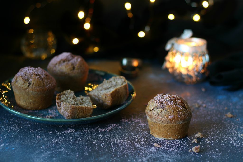 Muffin con farina di riso integrale violet  – ricetta veg