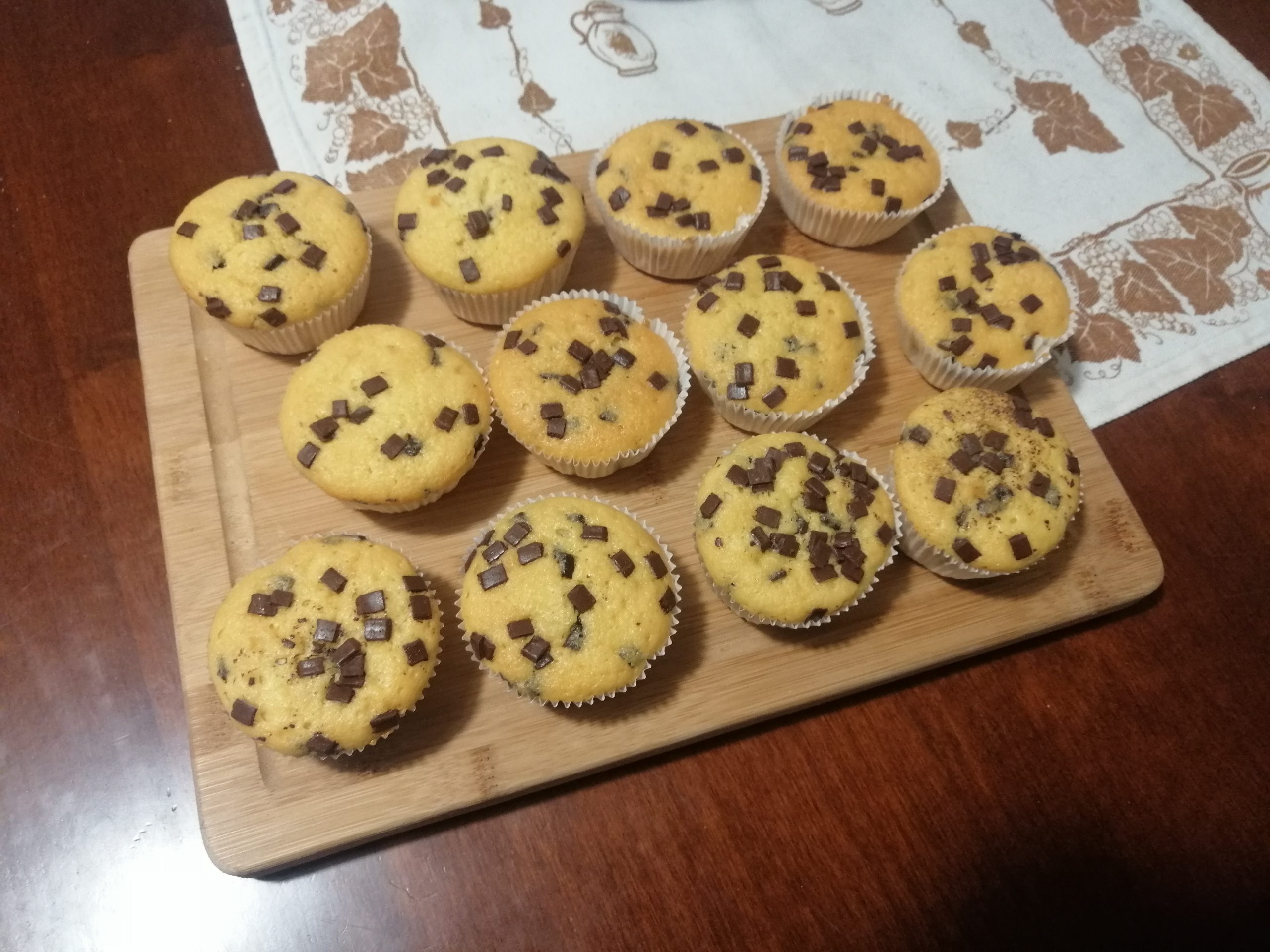 Muffin con gocce di cioccolato