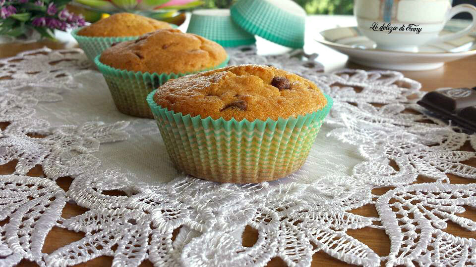 Muffin con gocce di cioccolato