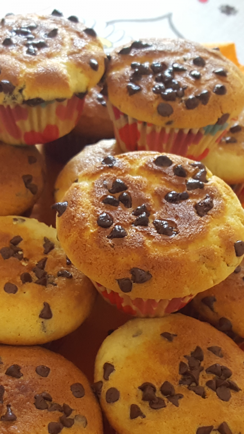 Muffin con gocce di cioccolato