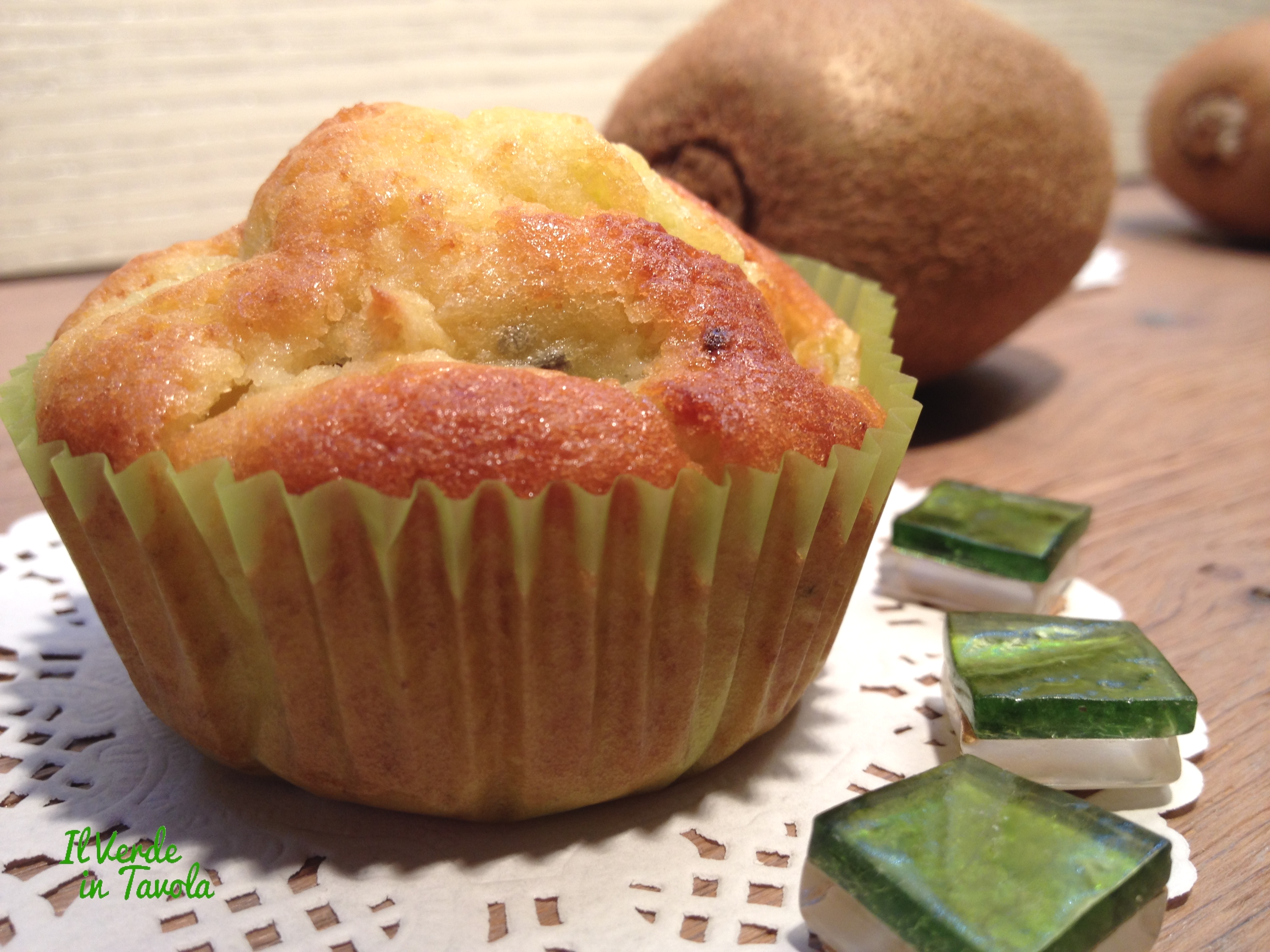 Muffin con kiwi morbidissimi