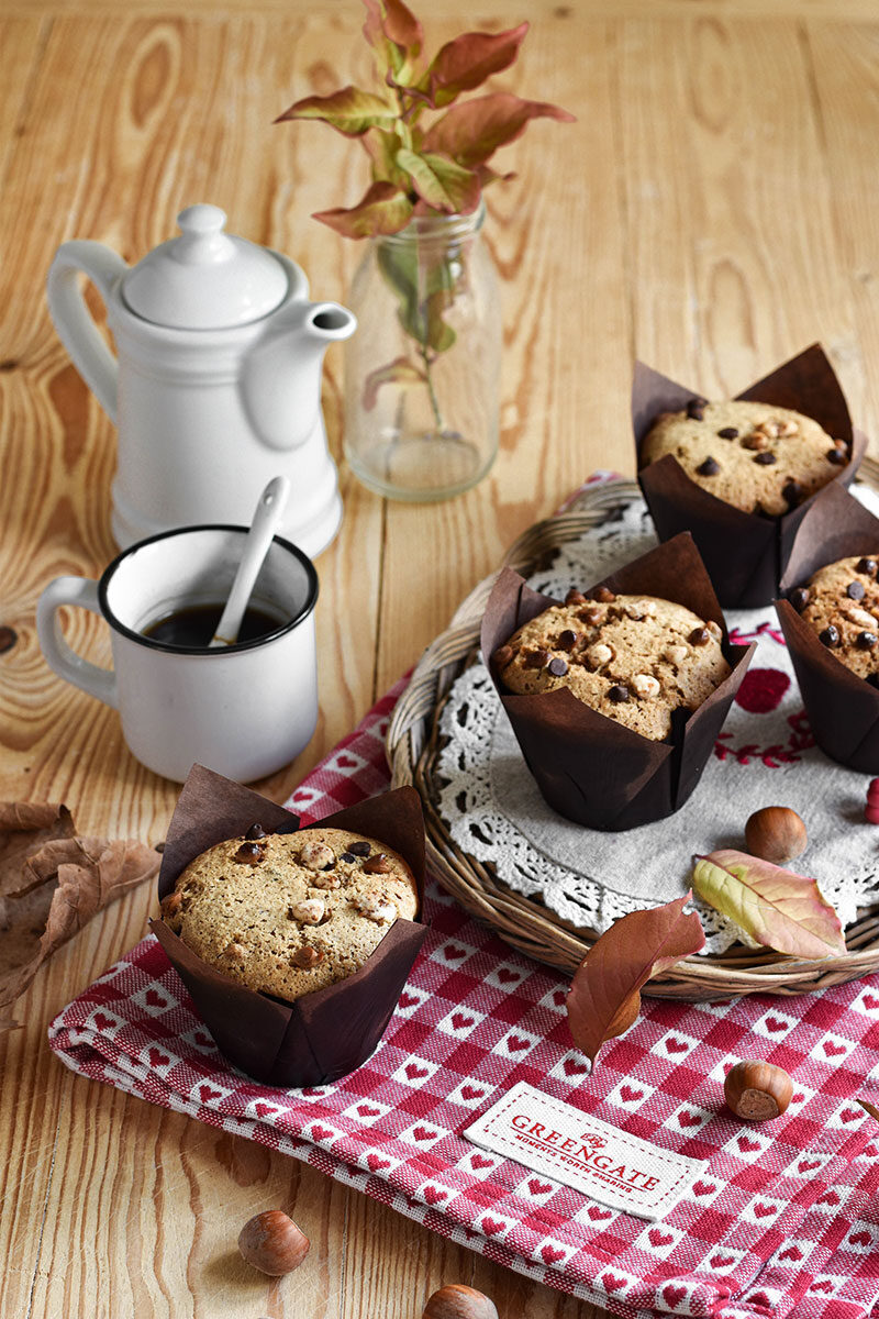 Muffin con nocciole e grano saraceno