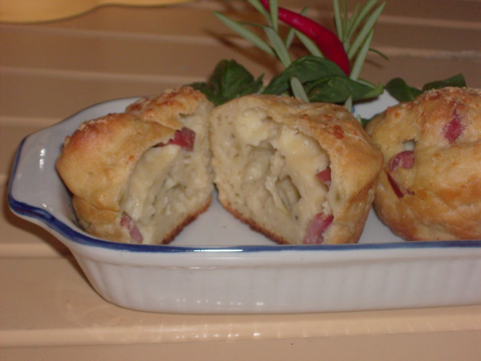 Muffin con patate e pancetta