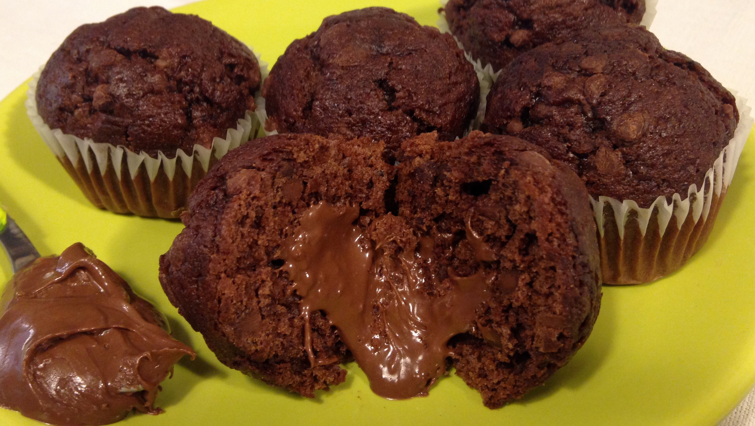 Muffin cuor di nutella