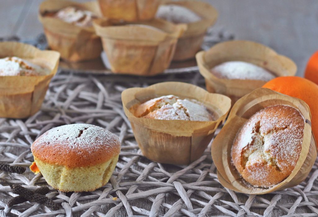 Muffin di albumi con mandarini e pepe del bengala