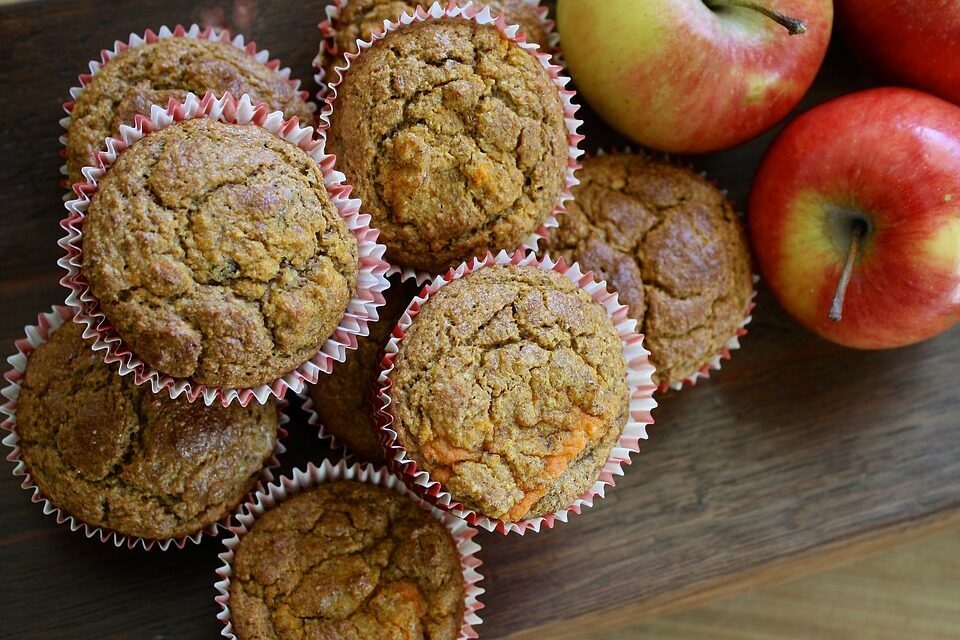 Muffin di mele e carote