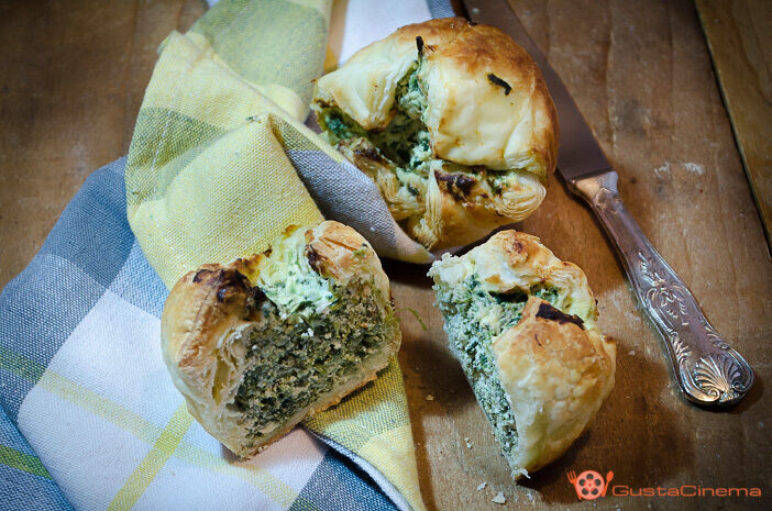 Muffin di pasta sfoglia con ricotta e spinaci