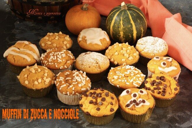 Muffin di zucca e nocciole