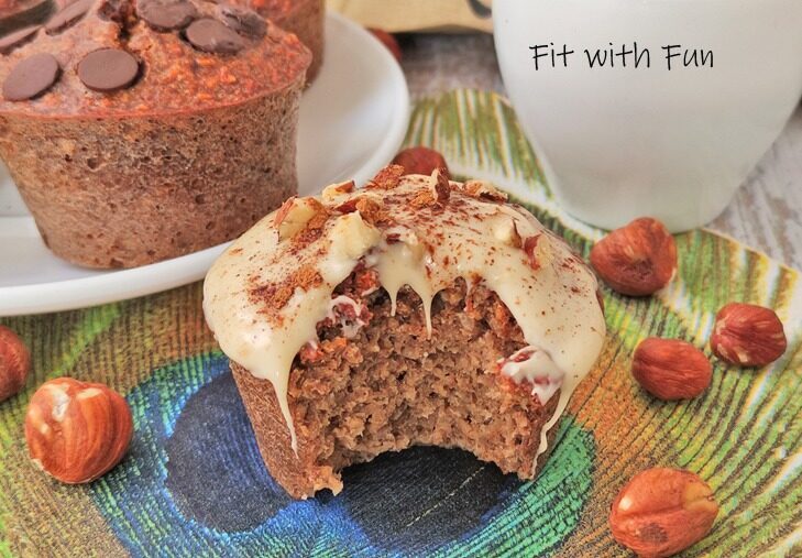 Muffin fit caffè e nocciole senza zucchero e proteici
