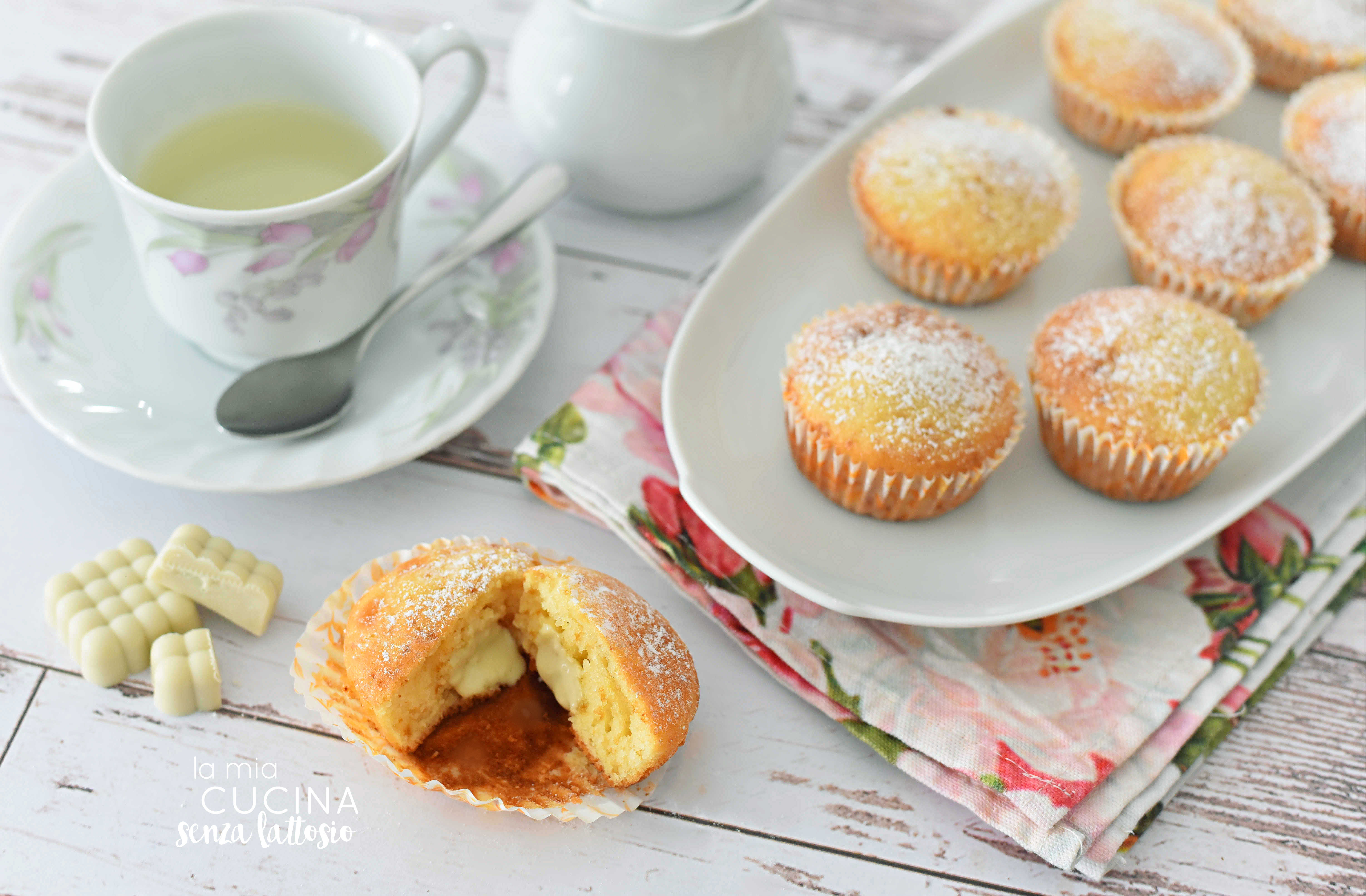 Muffin fragole e cioccolato bianco – senza lattosio