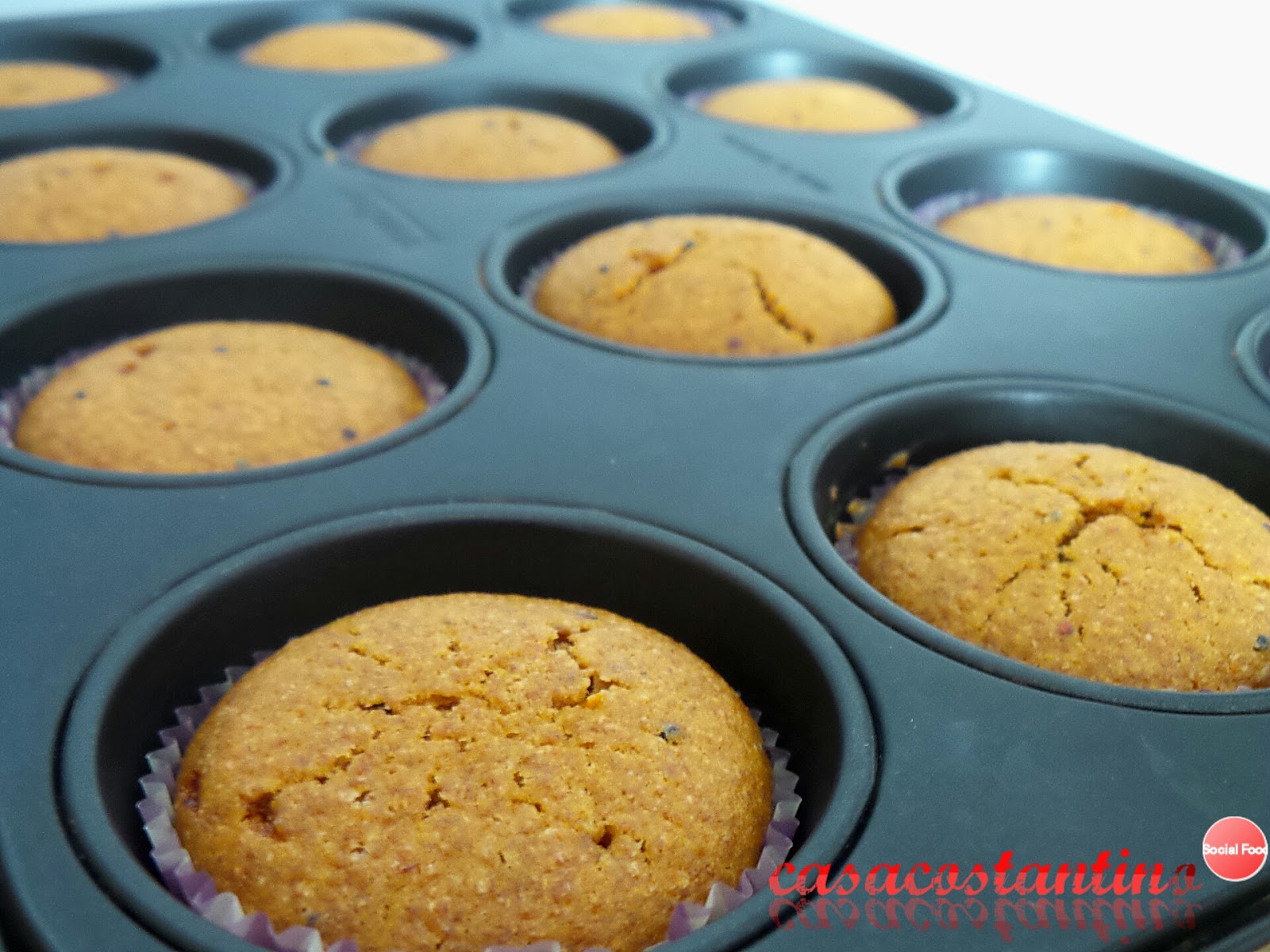 Muffin integrali alle carote e arancia