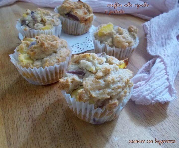 Muffin integrali alle cipolle e patate