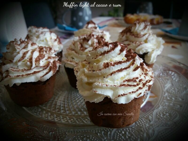 Muffin light al cacao e rum