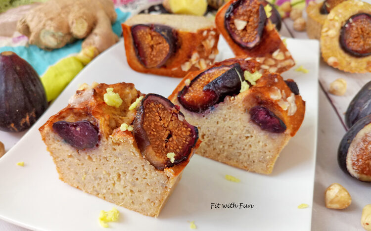 Muffin light e proteici fichi nocciole e zenzero