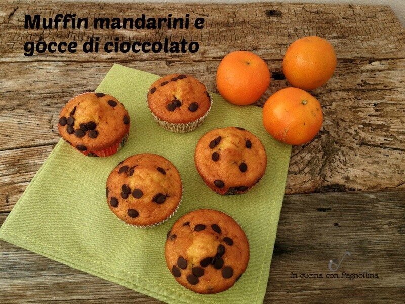 Muffin mandarini e gocce di cioccolato