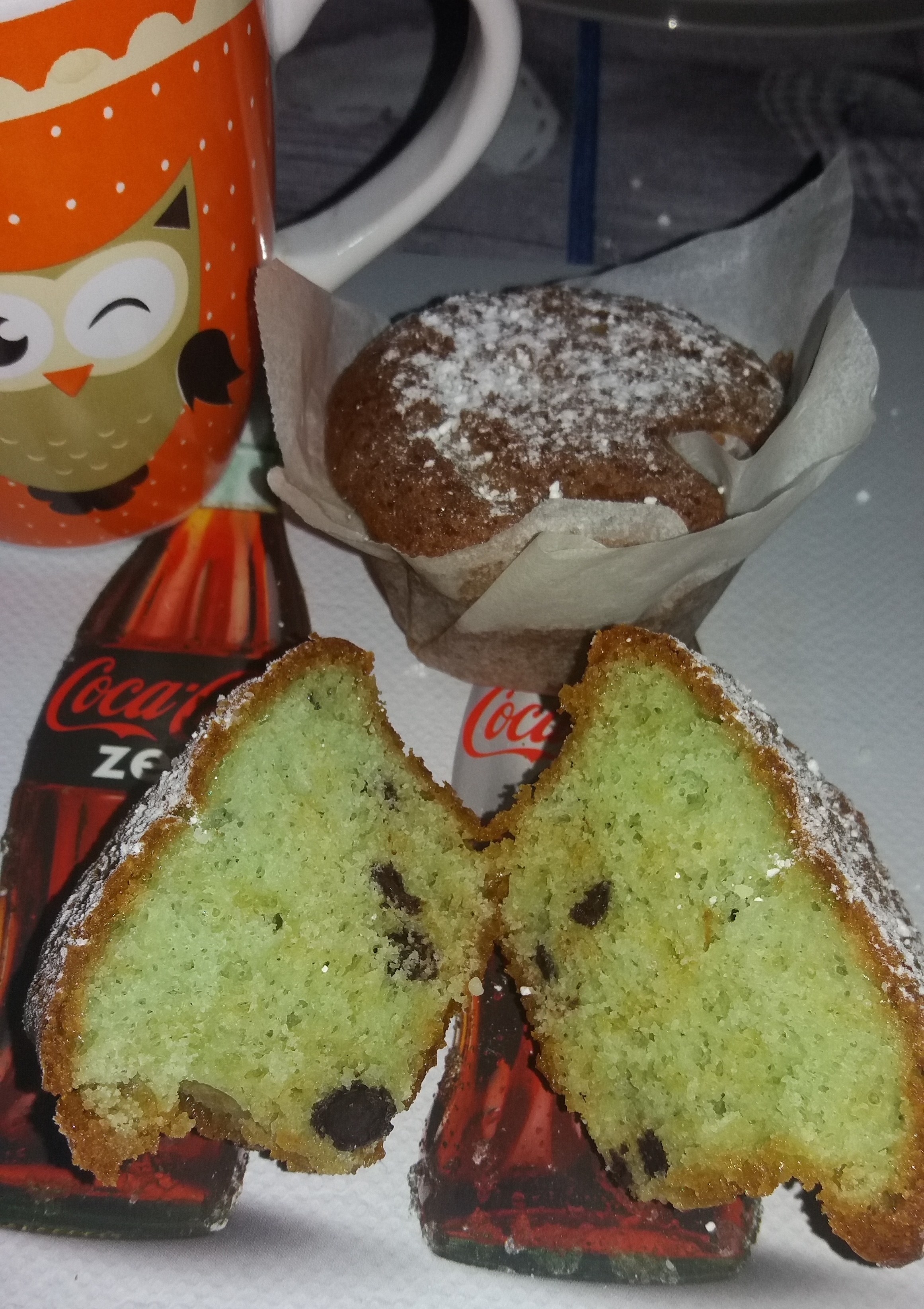 Muffin menta e gocce di cioccolato