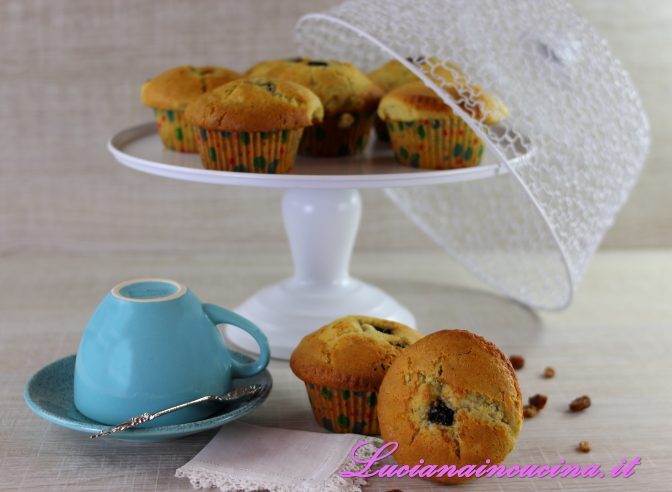 Muffin mirtilli e uvette