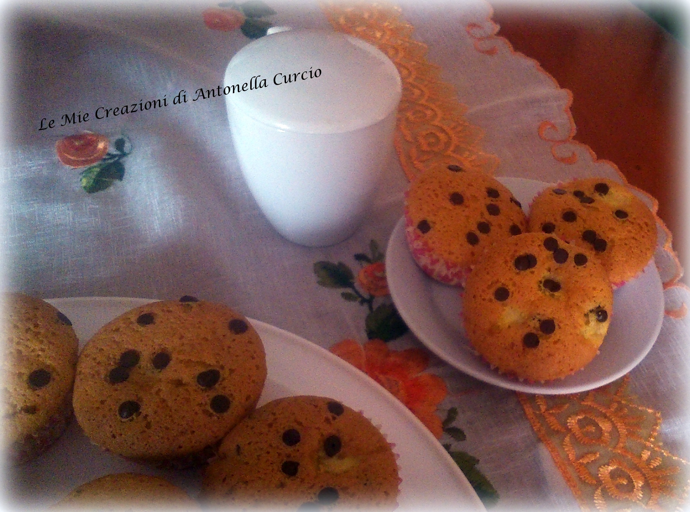 MUFFIN PERE E GOCCE DI CIOCCOLATO SENZA GLUTINE E LATTOSIO