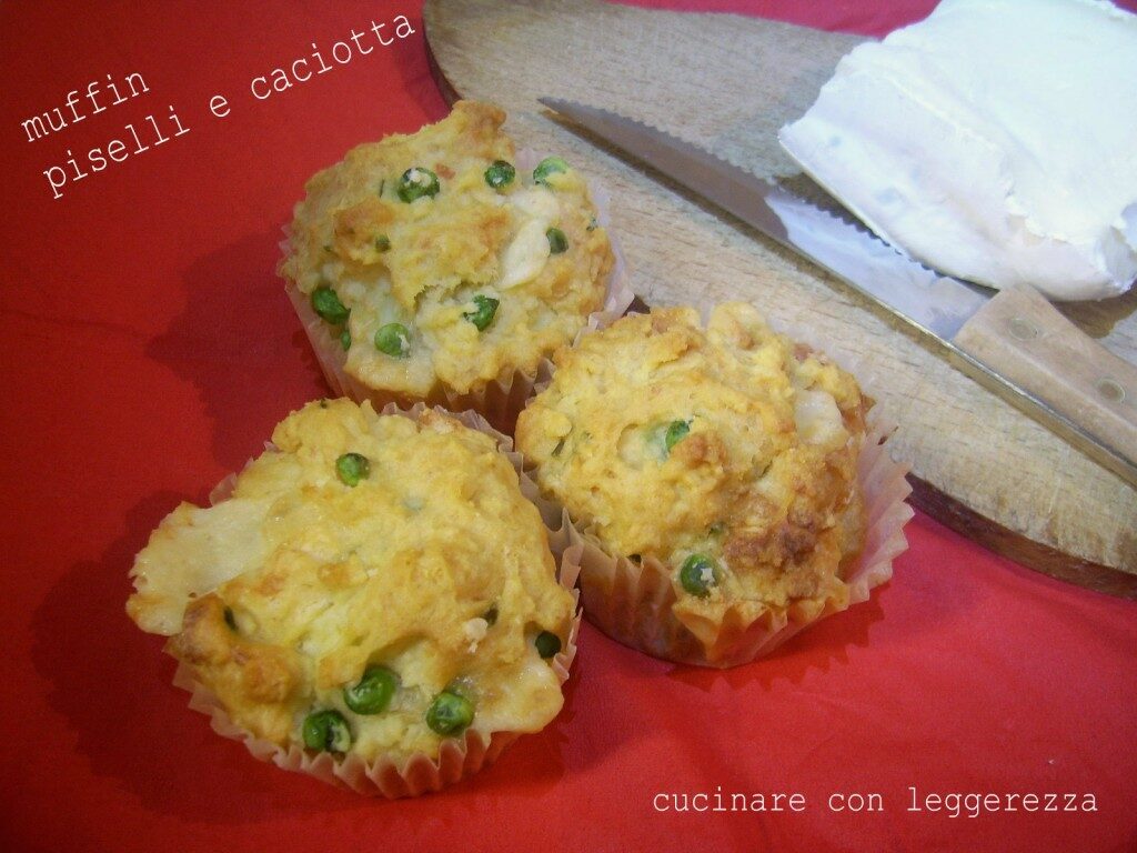 Muffin piselli e caciotta