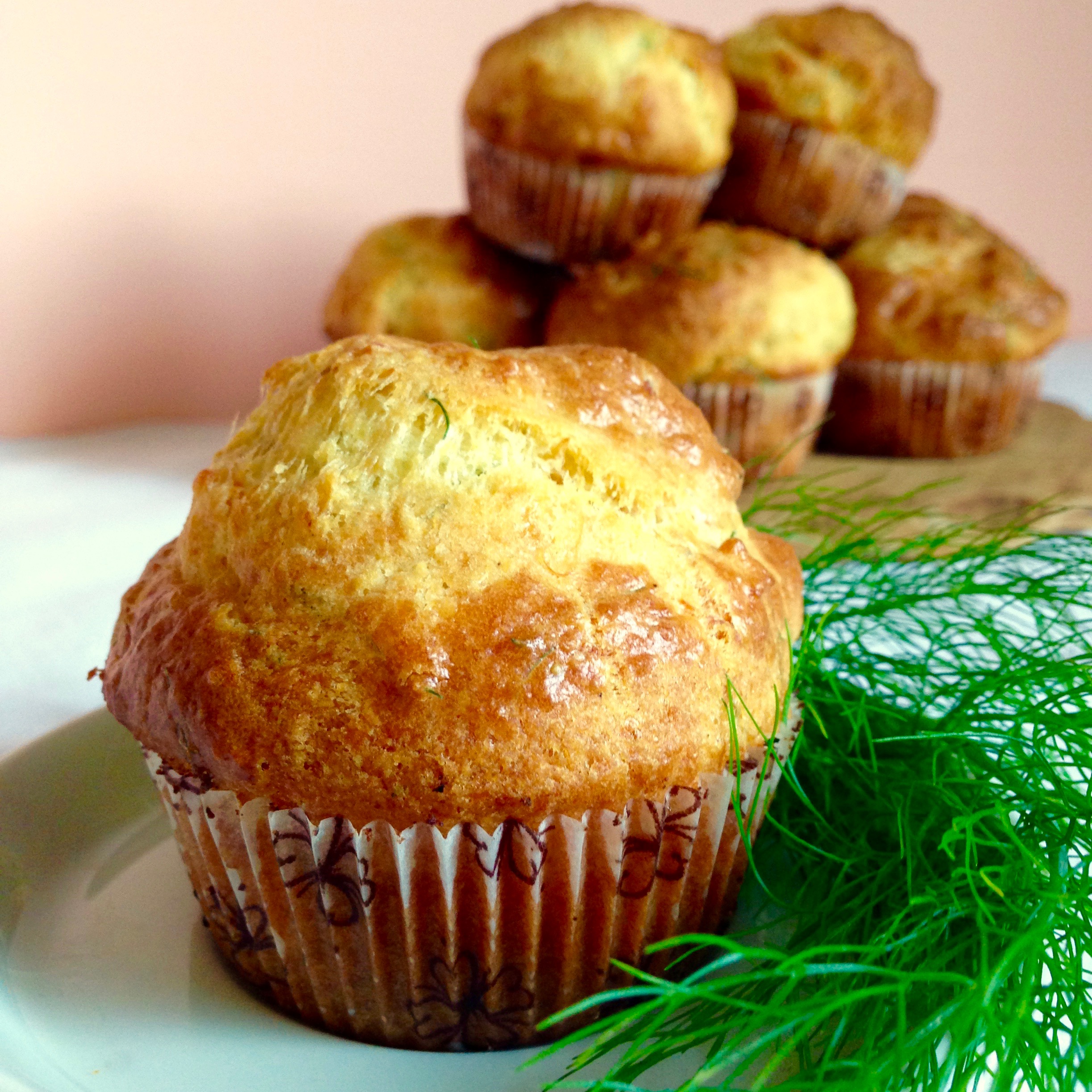 Muffin salati al salmone e aneto