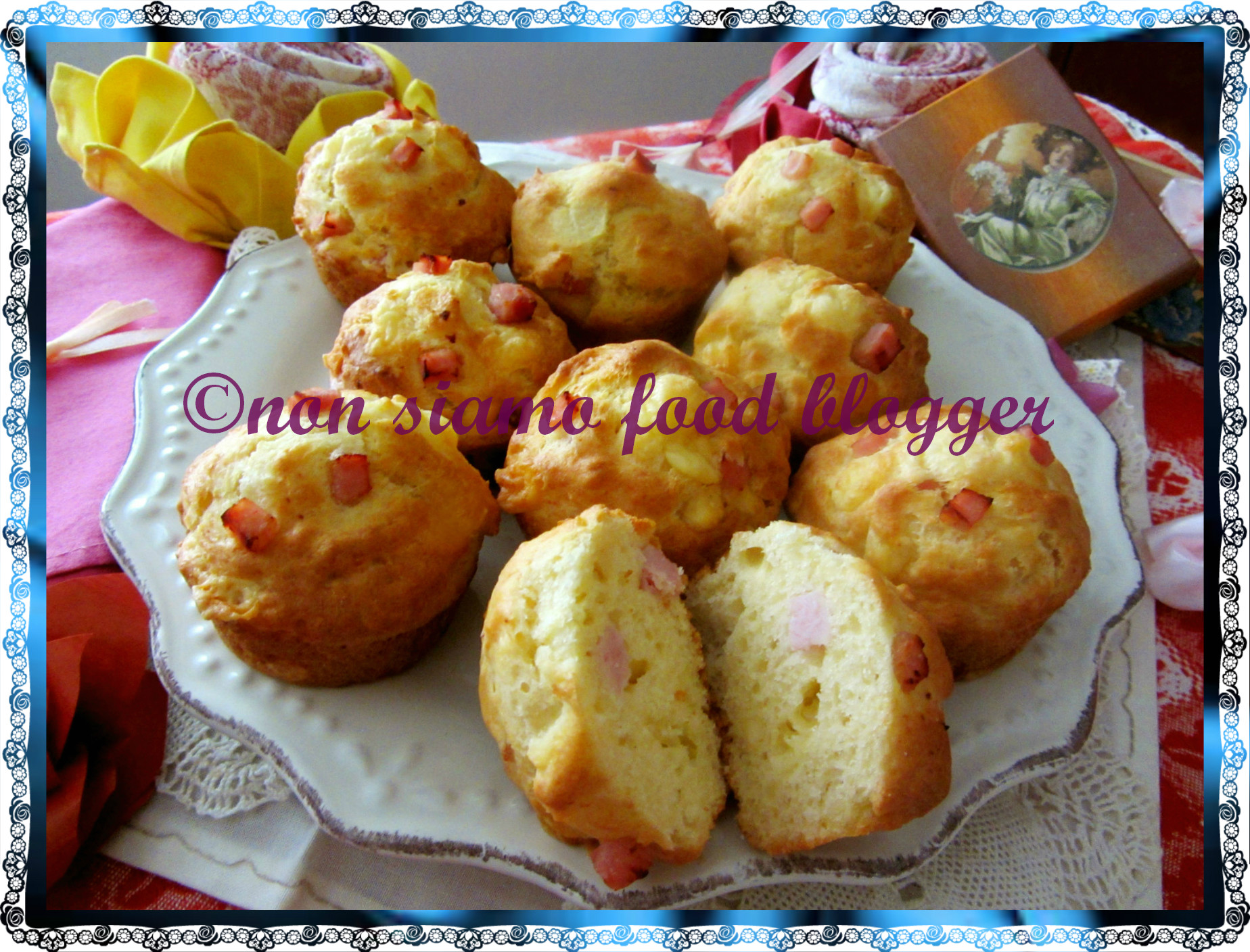 Muffin salati prosciutto e formaggio