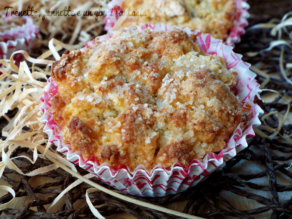 Muffin sbriciolati con marmellata di arance e cioccolato