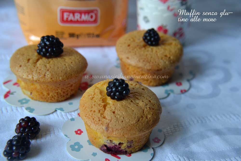 Muffin senza glutine alle more