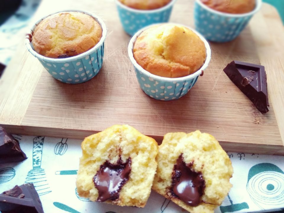 muffin senza glutine con cuore fondente ricetta