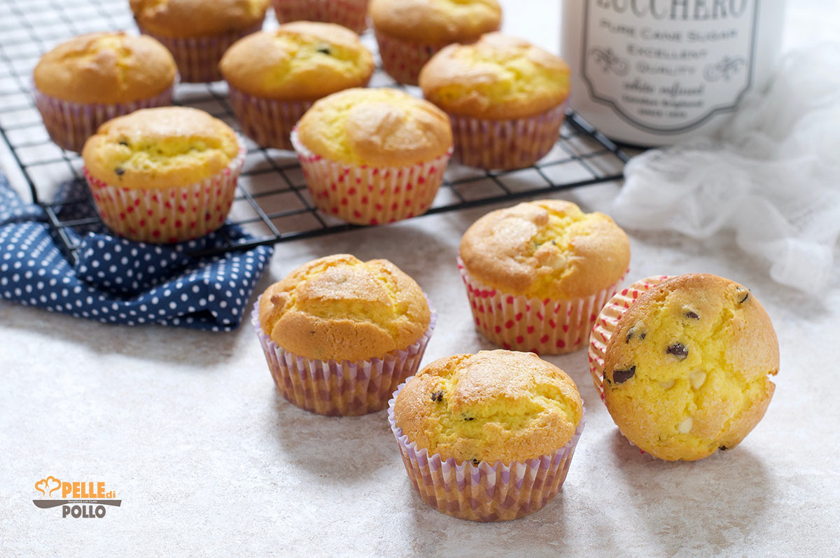 Muffin soffici alla ricotta e cioccolato