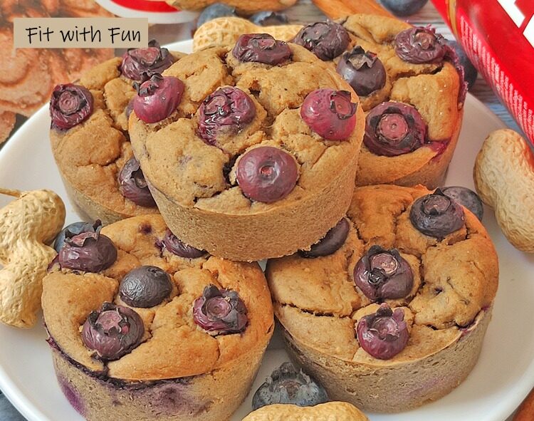 Muffin vegani ai mirtilli senza zucchero proteici e light