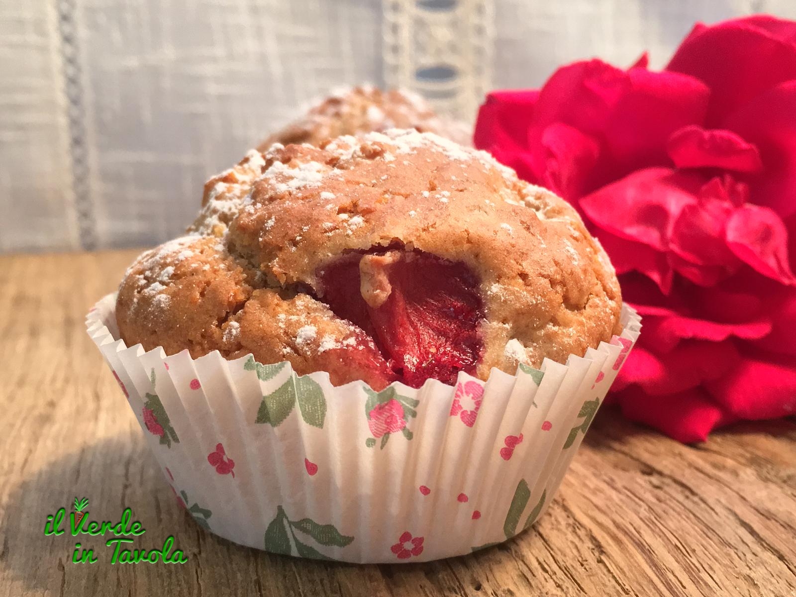 Muffin vegani alle fragole