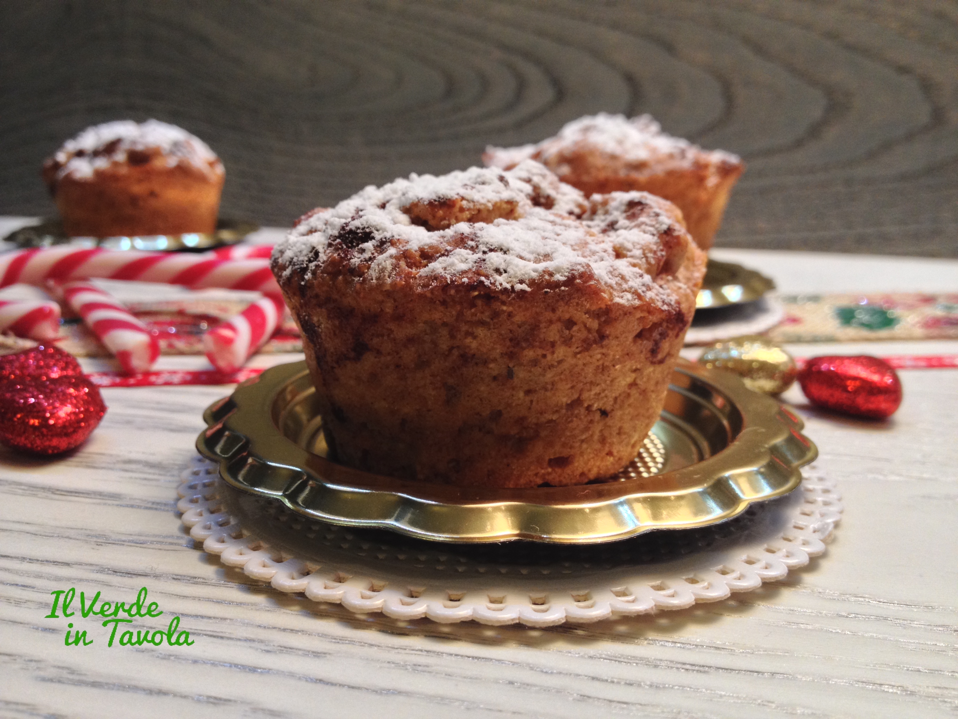 Muffin vegani con mele e spezie