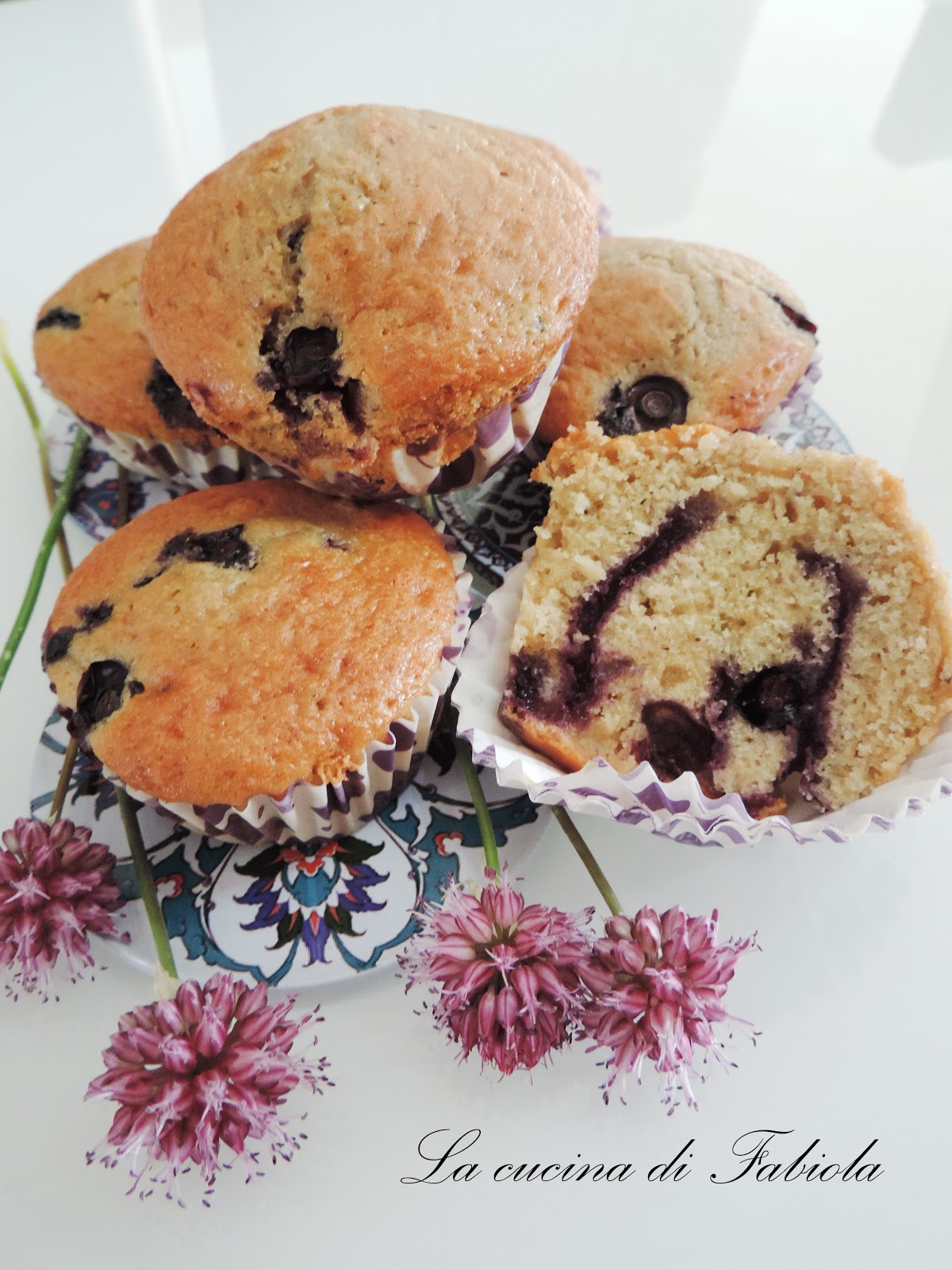 Muffin yogurt e mirtilli freschi (senza burro)