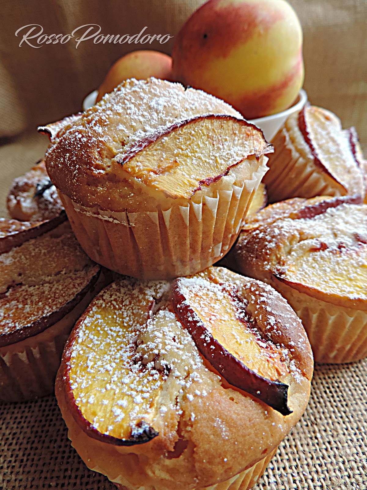 Muffin yogurt greco e pesche (senza burro)