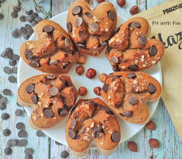 Muffin zucca castagne e nocciole senza glutine e senza zucchero
