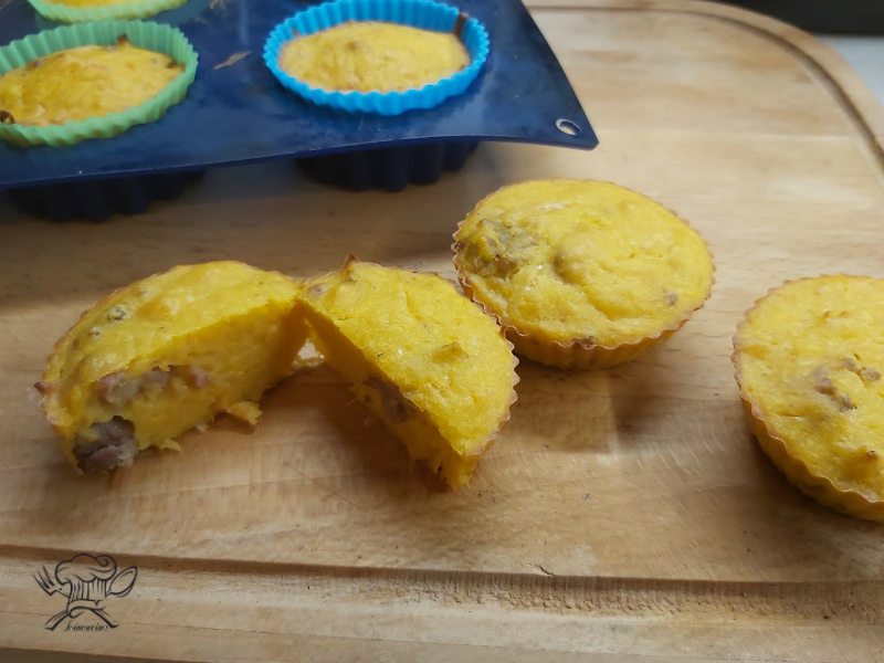 Muffin zucca e salsiccia