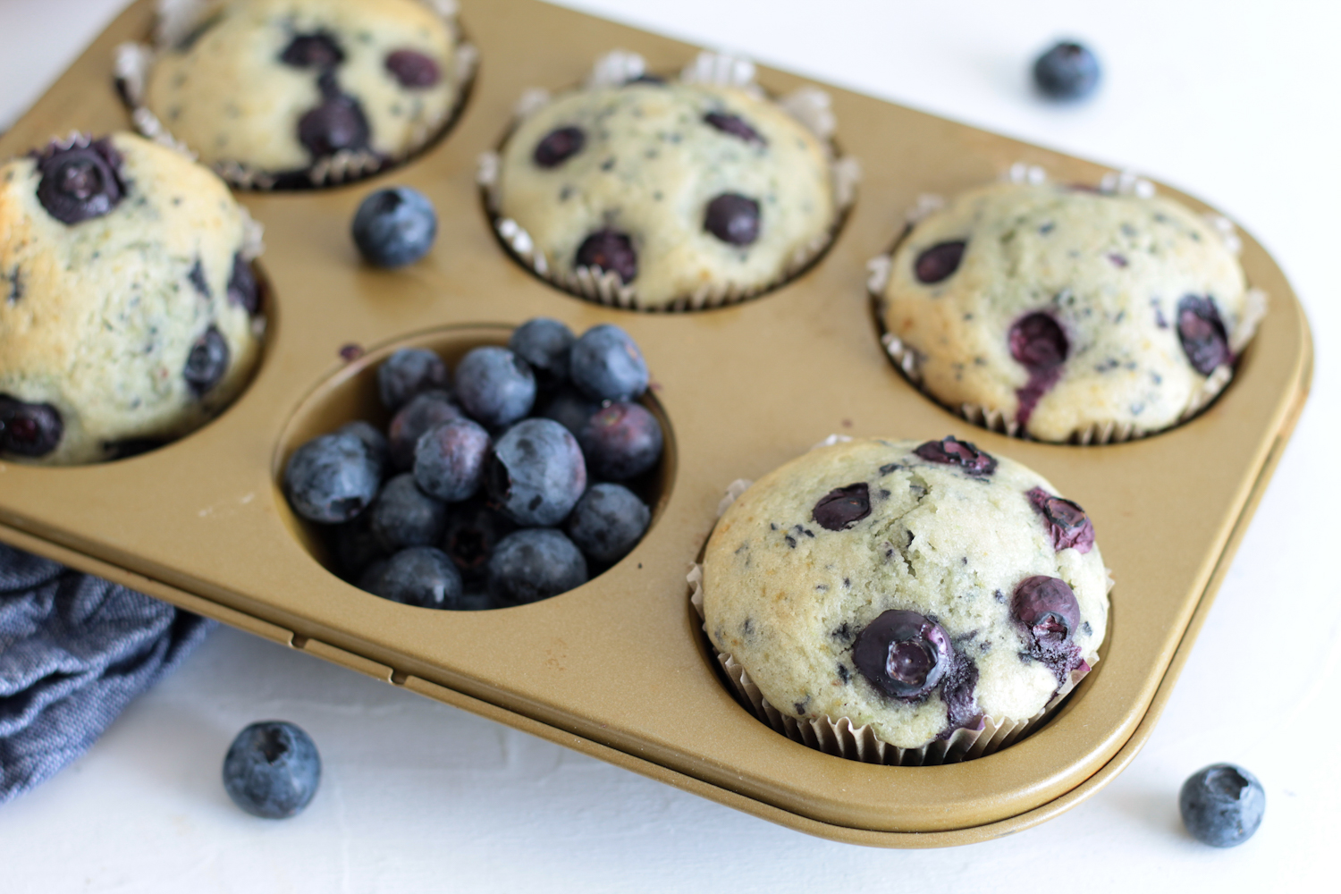 Muffins ai mirtilli con latte di riso