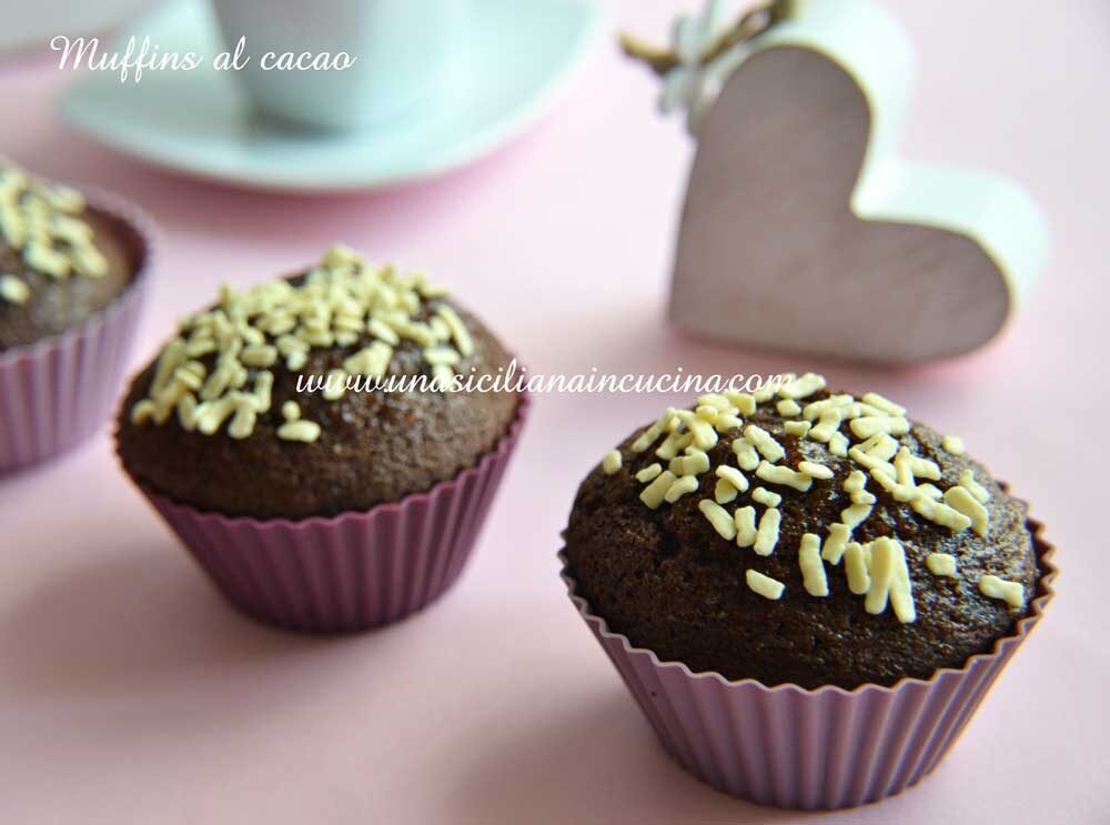 Muffins al cacao all’acqua