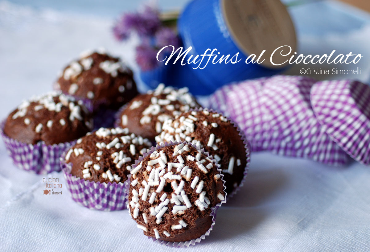 Muffins al cioccolato fondente, ricetta semplice