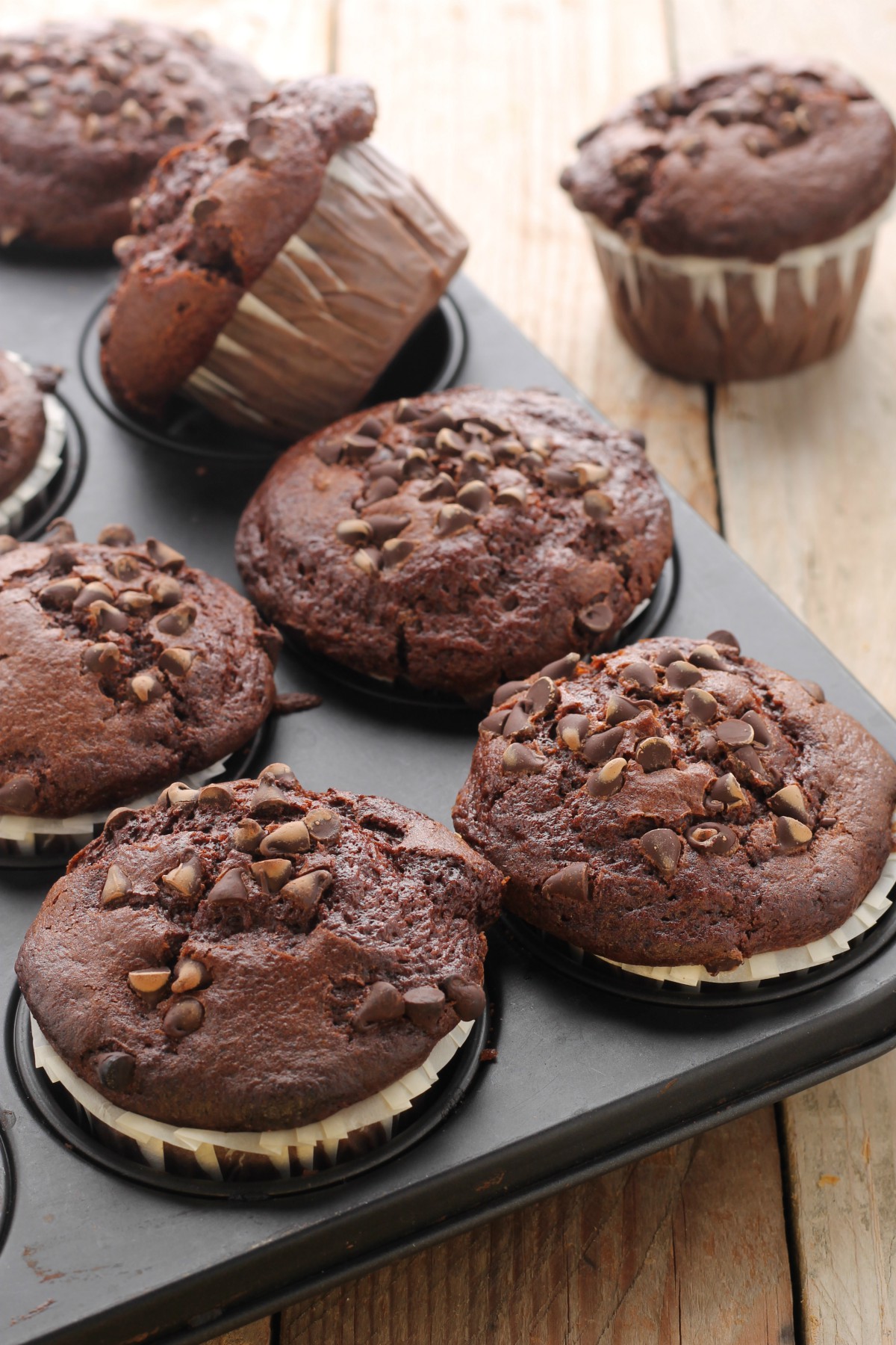 Muffins al doppio cioccolato
