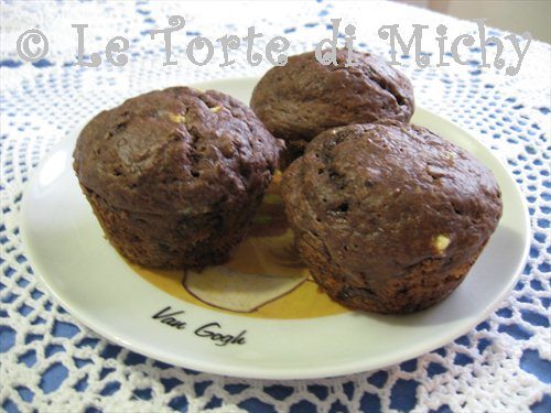 Muffins al triplo cioccolato