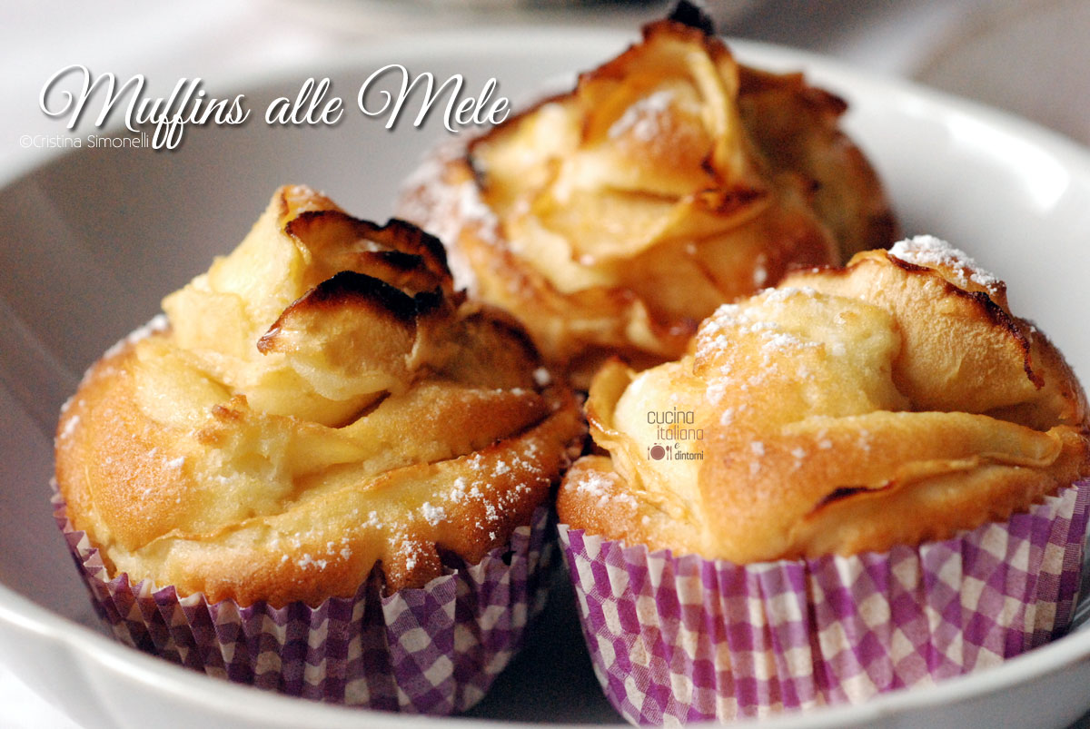 Muffins alle mele buoni e senza burro