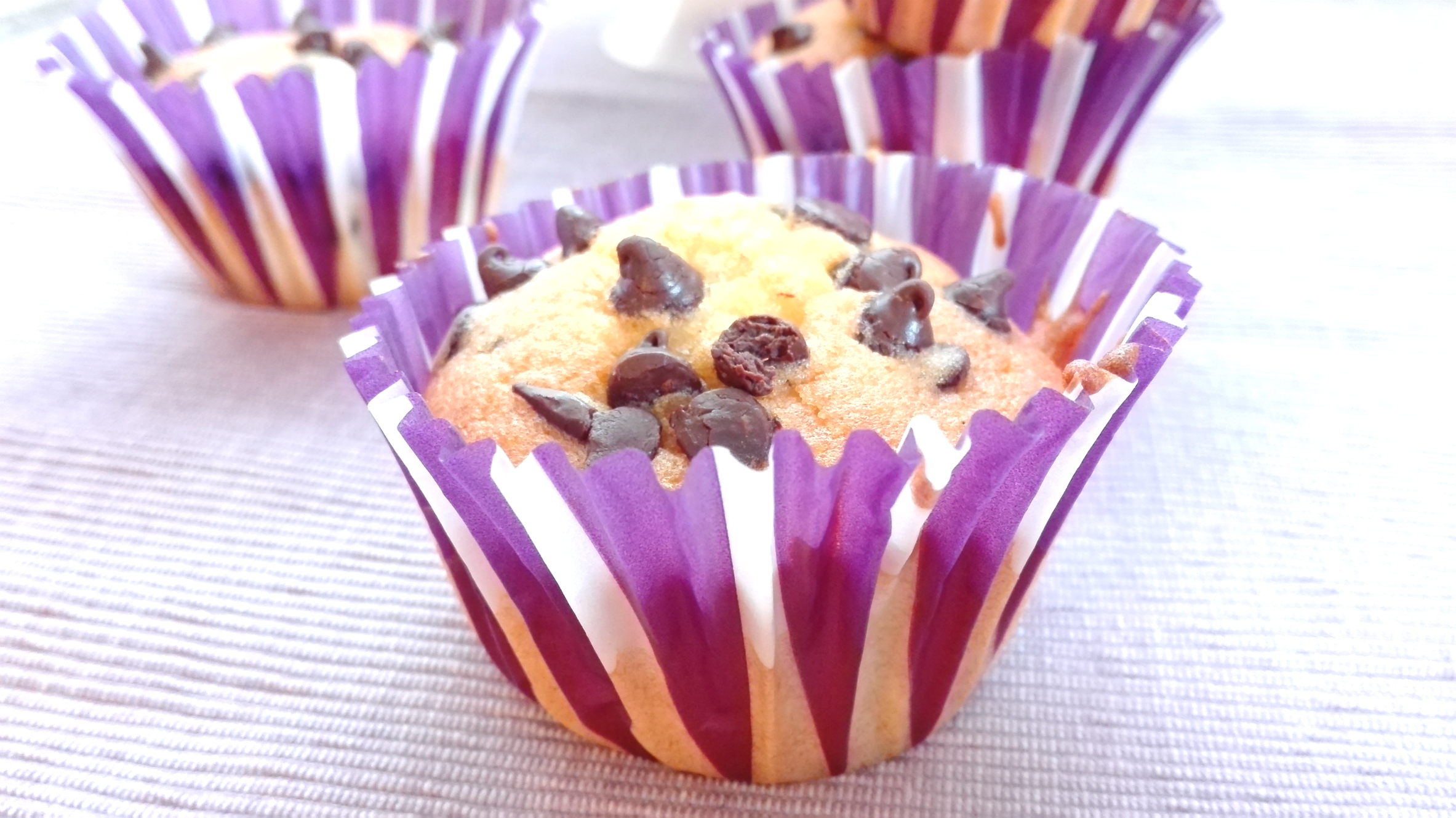 Muffins allo yogurt e gocce di cioccolato