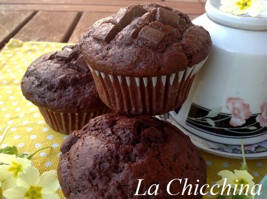 Muffins cioccolatosi  (senza burro)