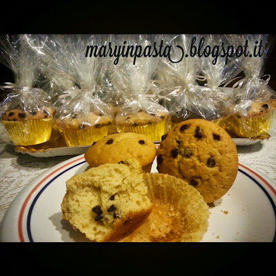 Muffins con gocce di cioccolato