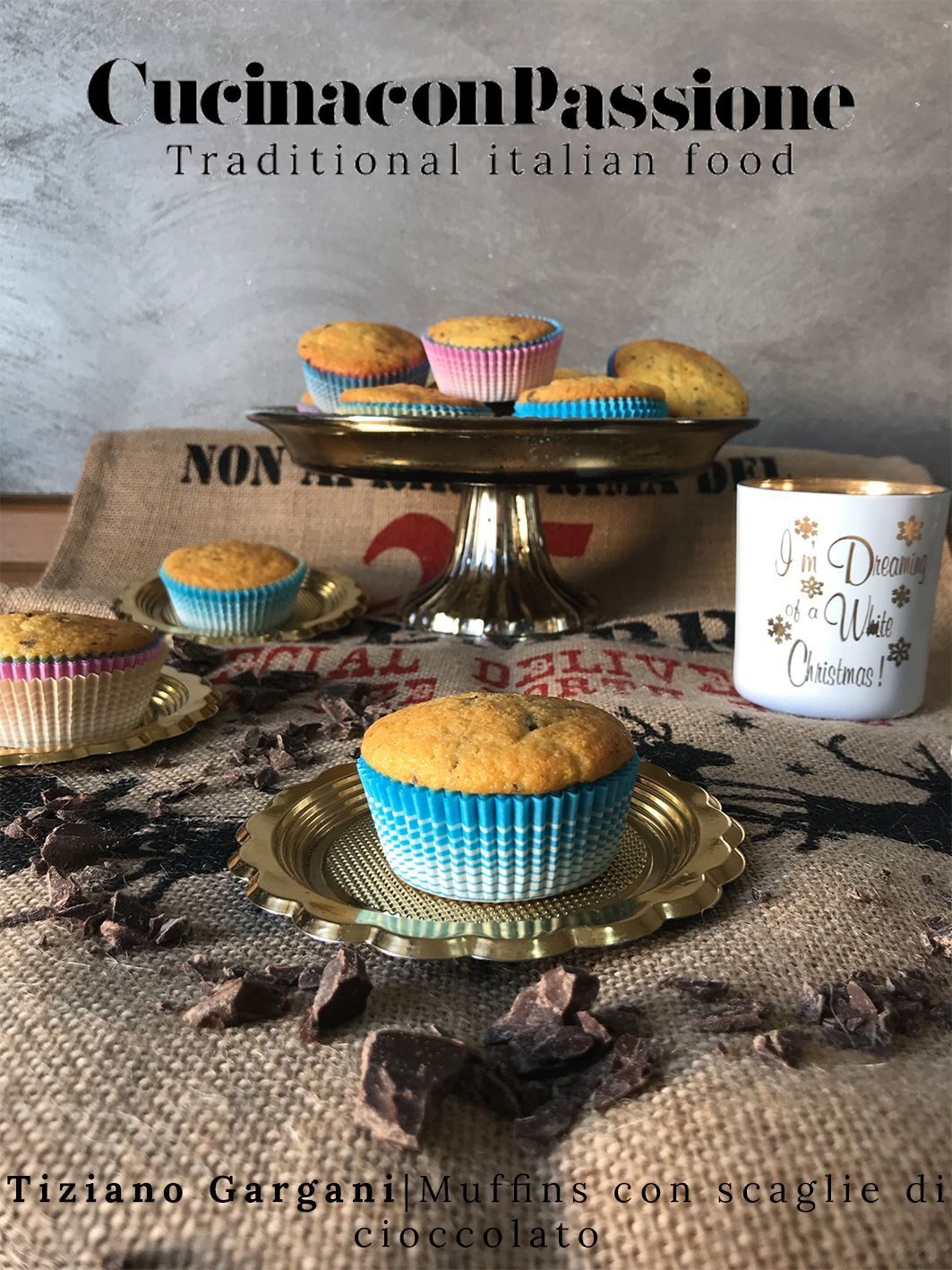 Muffins con scaglie di cioccolato