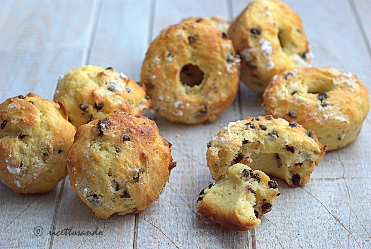 Muffins di ricotta e cioccolato